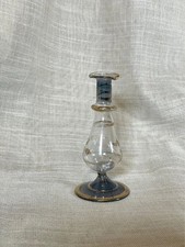 Vintage Egyptian gold accented perfume bottle. Hand painted. Blue.