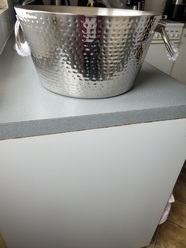 Large stainless steel dimpled - large,