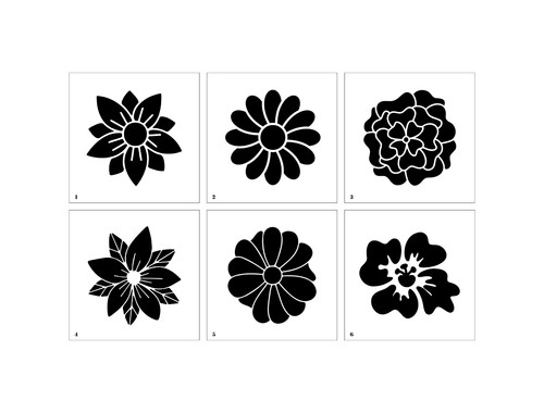 Flower stencils part - stencils, 5