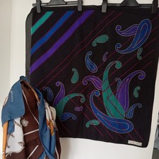 Vintage 3x Mixed Material Ladies Scarves Scarf Job Lot Bundle x3 Repurpose Boho