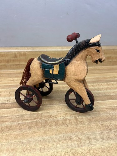 Vtg hand carved - hand, horse