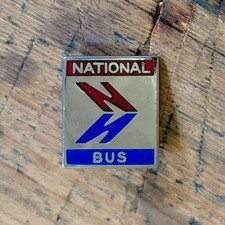 National Bus Vintage Driver Conductor Enamel Lapel Badge 