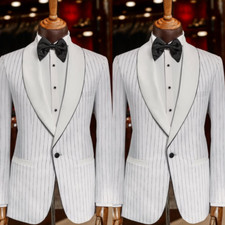 White Men's Suits Shawl Lapel