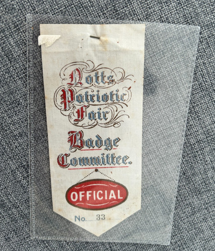 Ww1 notts patriotic fair badge - ww1,