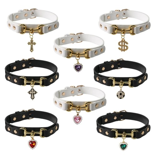 Heart leather dog - heart, collar