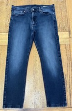 M&S Mens Slim Fit Stretch Denim Jeans Size 34S W34 L25.5 inches Dark Ink Colour 