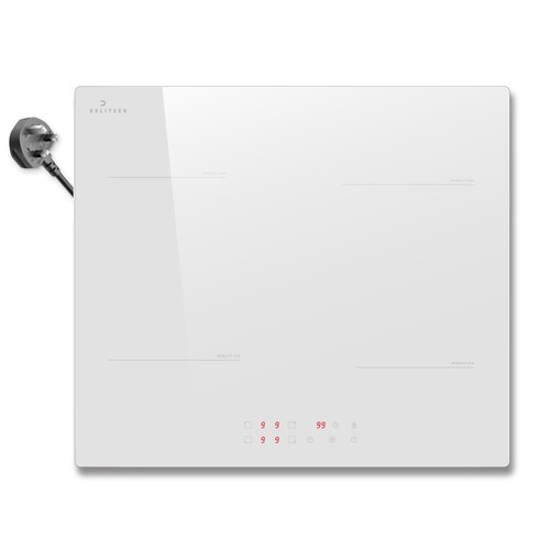 White induction hob - induction, in