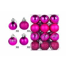 24PCS Christmas Tree Xmas Balls Decor Baubles Birthday Party Wedding Ornament UK