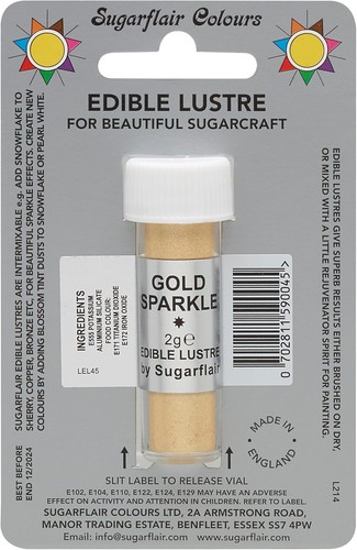 Sugarflair gold sparkle edible - sparkle,