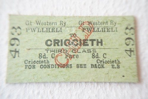 1946 pwllheli criccieth - criccieth, gwr