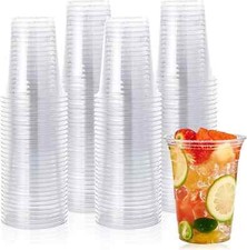 Clear Disposable Plastic Cups Reusable Drinks Party Glass 100-6000Pcs 7Oz/200ml