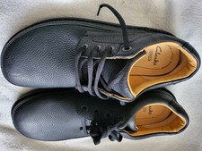 Clarks Mens Active Air Black Leather Lace Up Size 9.5 UK ??  44 EU