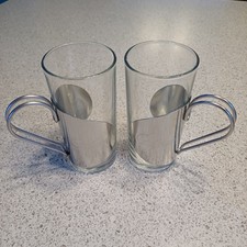 6 x Hot Chocolate Coffee Latte Glass Mug Cadburys (8 Fl Oz capacity/225ml)