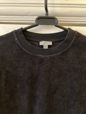 COS MENS NAVY CORDUROY DESIGN JUMPER - SIZE MEDIUM