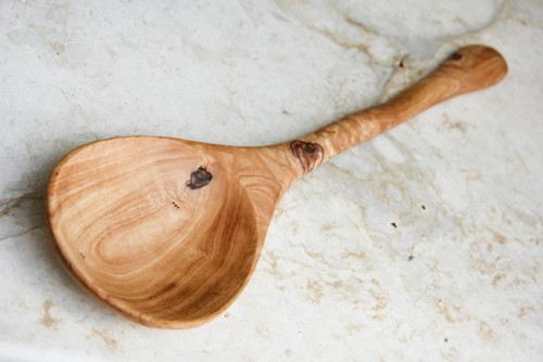 Olive wood spoon handmade - olive,