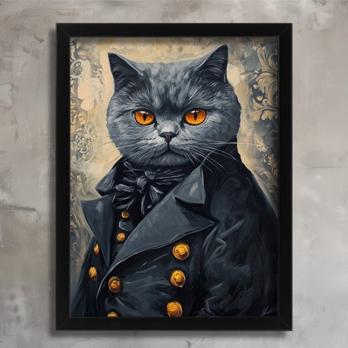 Regal cat portrait - regal,