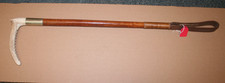 Hunting crop Gents   Stag horn Handle  malacca  shaft+ gate stop