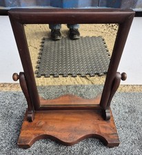 Vintage Wooden Vanity Tilt Mirror Rosewood Mahogany Makeup Table Top