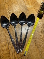 Vintage Viners Dessert Spoons  4 International Retro Cutlery Mosaic