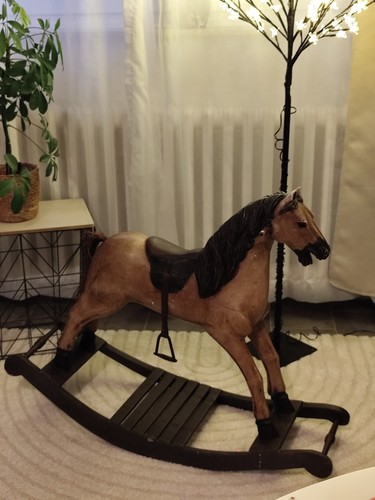 Museum antique rocking horse - rocking,