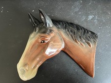 Vintage pottery Horse head Wall Plaque 1970's