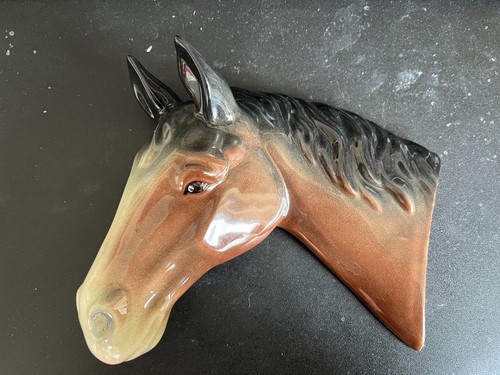 Vintage pottery horse head - horse,