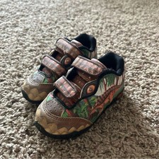 Dinosoles Dinosaur Flashing Hook Loop Shoes Toddler Size 7