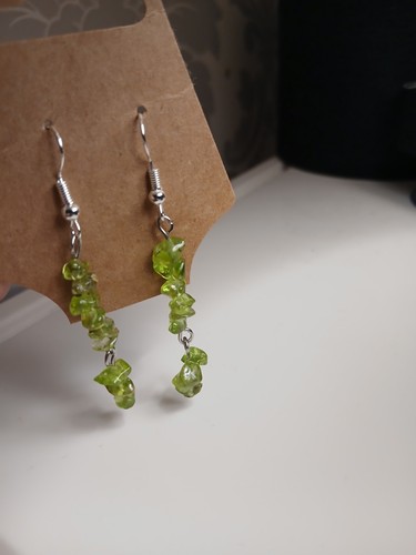 Peridot earrings handmade - peridot,