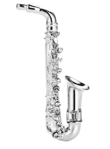 Silver steel saxophone - silver,