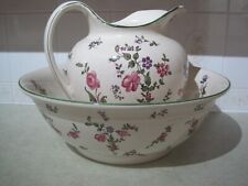 Vintage large ceramic wash bowl and water jug - substantial size. Weights 4.65ks