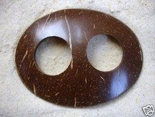 NEW COCONUT SHELL SARONG PAREO BUCKLE FASTENER CLIP TIE CLASP TOGGLE OVAL / sbo
