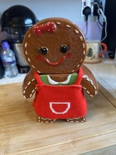 Ginger Bread  Lady Cookie Jar Ceramic