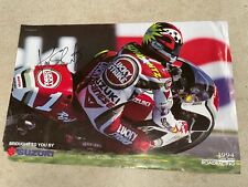 Kevin Schwartz Signed poster RGV 500 Suzuki bike Racing  motorcycle 48 x 32cm