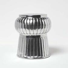 Silver Finish Metallic Stool