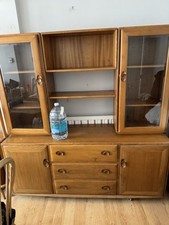 Ercol Windsor Sideboard Display Cabinets, glass front, collection in person