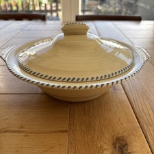 Art Deco Crown Ducal Stitch Lidded Serving Dish Tureen  Made In England