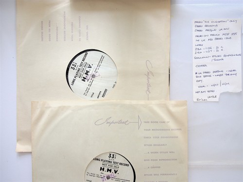 Stereo hmv test pressing - stereo, pressing-