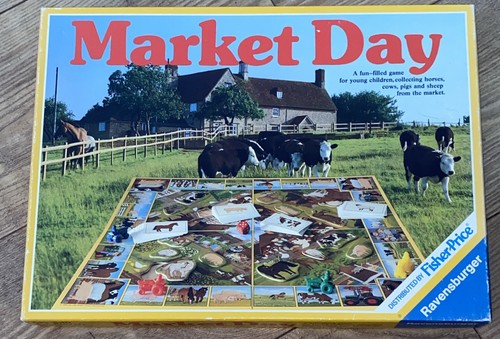 Market day vintage board game - market,