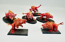X6 Warhammer 40k /Flesh Eating Hounds Of Khorne *Painted*