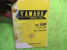 YAMAHA V 50 M spare parts book, BOOK,