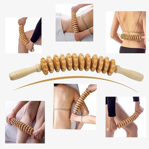 Wooden massage roller body - wooden,