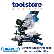 Draper 83677 Sliding Compound Mitre Saw with Laser Cutting Guide, 210mm, 1500W