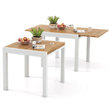 Patio Expandable Dining Table Adjustable Aluminum Outdoor Table 4-6 Person