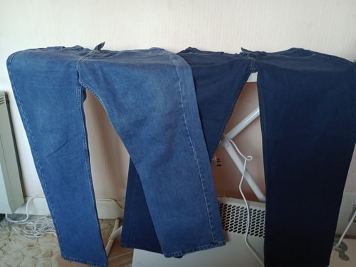 Blue denim jeans - denim,