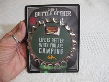 Samsonico 3 in 1 Bottle Opener "Life is Better...Camping" RV Skoolie New