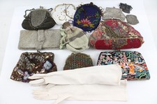 Antique & Vintage Handbags Inc Beadwork Stitching Chainmail Coin Purse East Asia