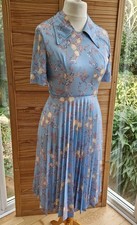 Vintage crimplene pale blue - pale,