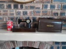 Antique Small Children's Sewing Machine Bakelite Case & Base Made In CCCP Rare