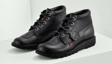 Kickers Kick Hi Mens Boots - Black School Shoes UK 3 / EU 36