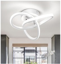 White Twirl Ceiling Light